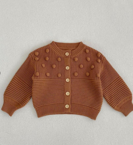 Unbeatable Quality: Net Color Knitted Cardigan Coats for Babies