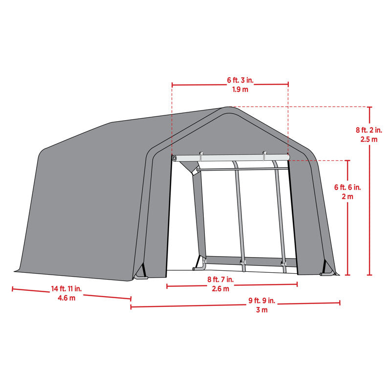 Scotts Storage Shed 10 x 15 x 8 Green Peak