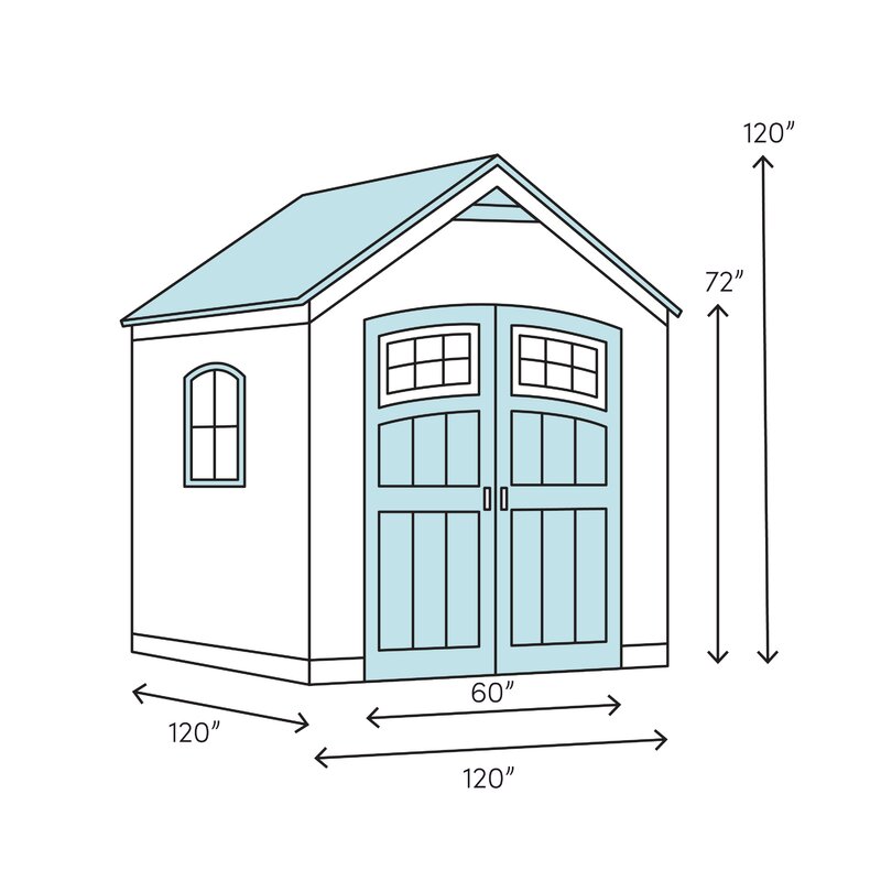 10' W x 10' D Colonial 5 Corner Shed