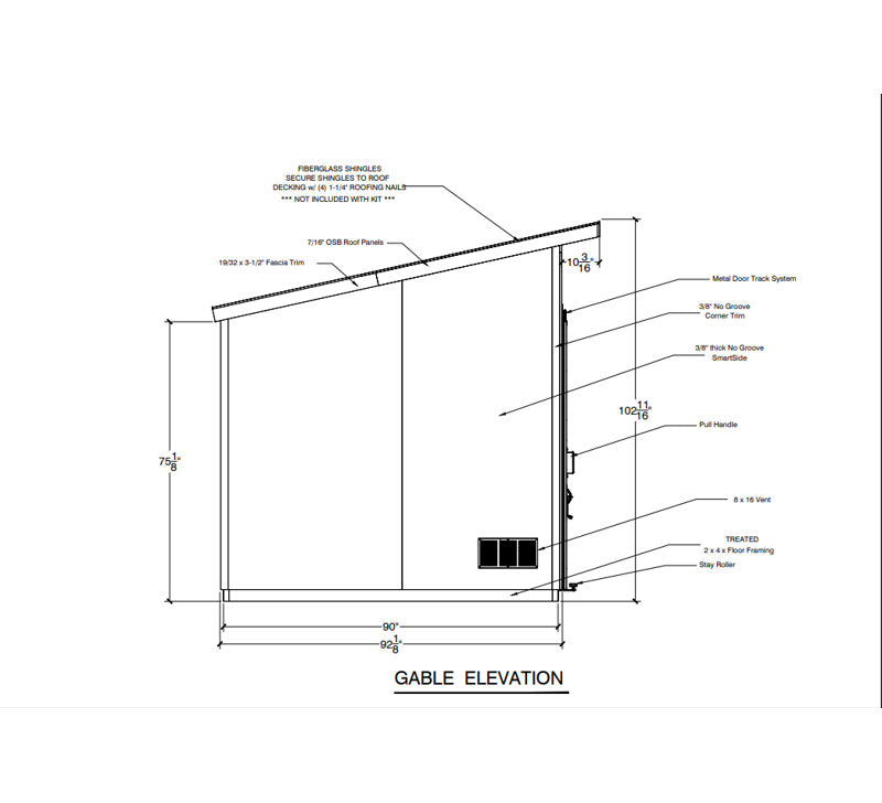 Palisade 12 ft. W x 8 ft. D Wood Storage Shed