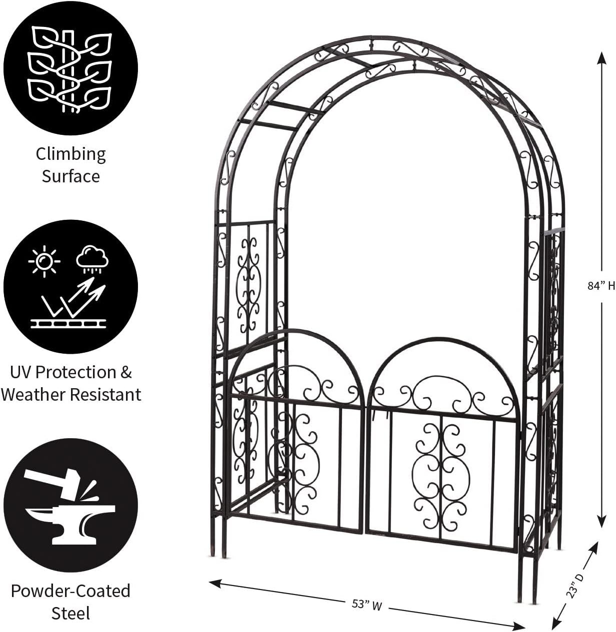 💥Clearance sale for only $36.99🏡Montebello Metal Garden Arbor