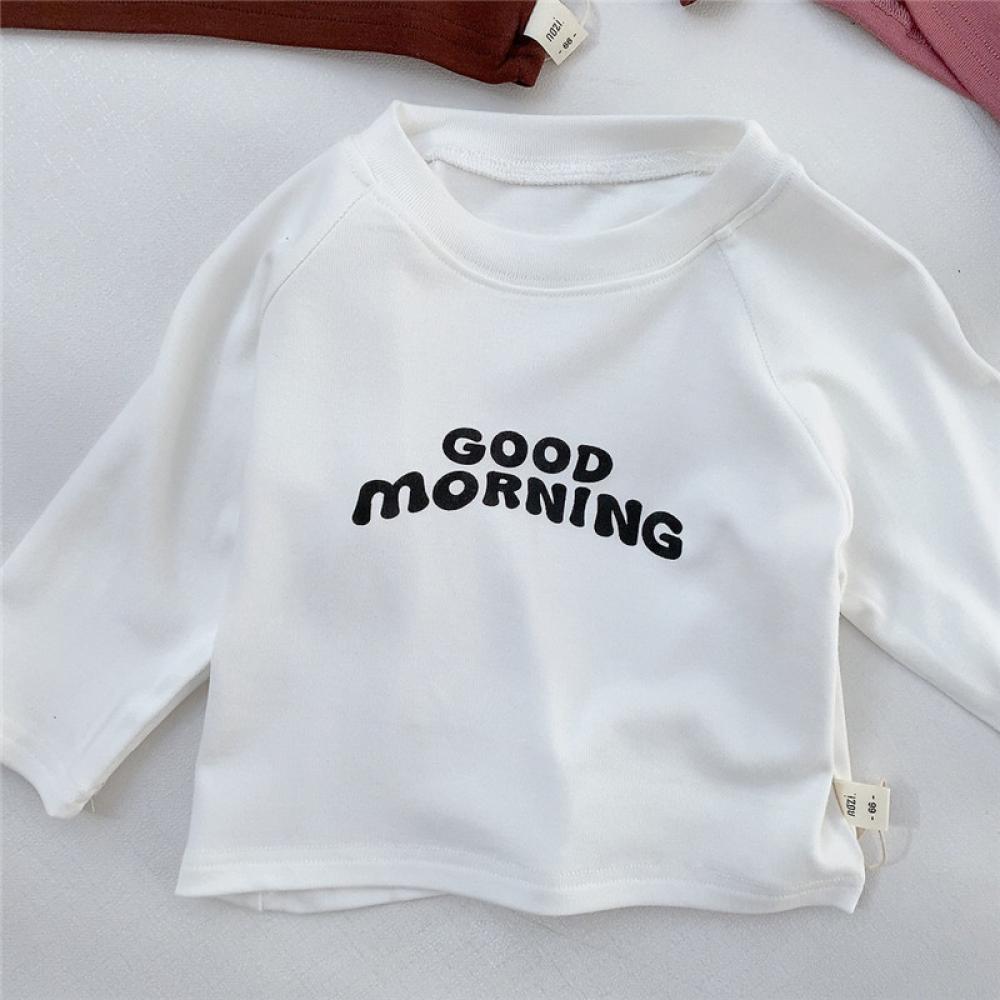 Children's Alphabet T-shirt Spring And Autumn Sweater Cotton Top Baby Clothes Wholesale