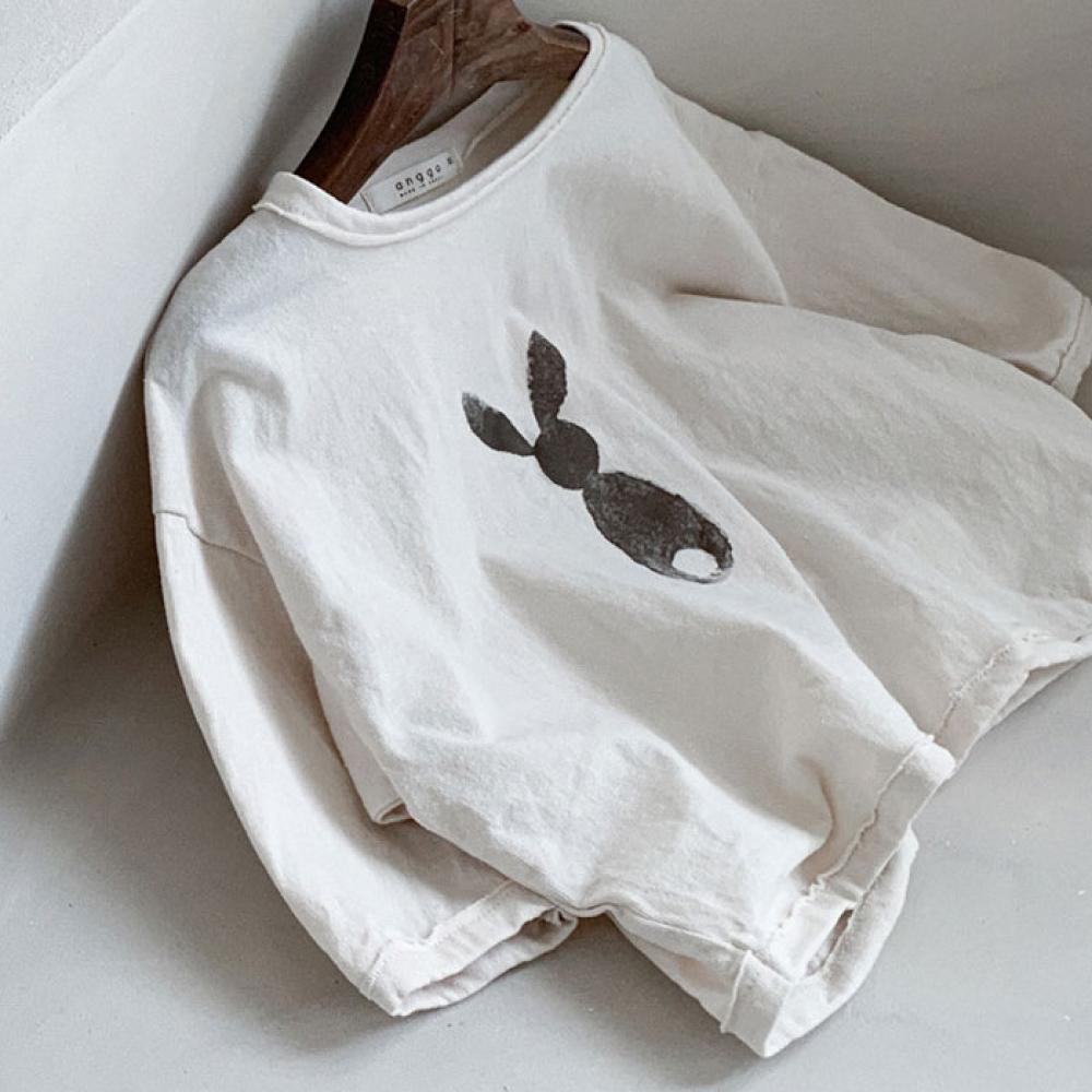 Baby Rabbit Print T-Shirt Autumn Baby Long Sleeve T-Shirt Baby Clothes Wholesale