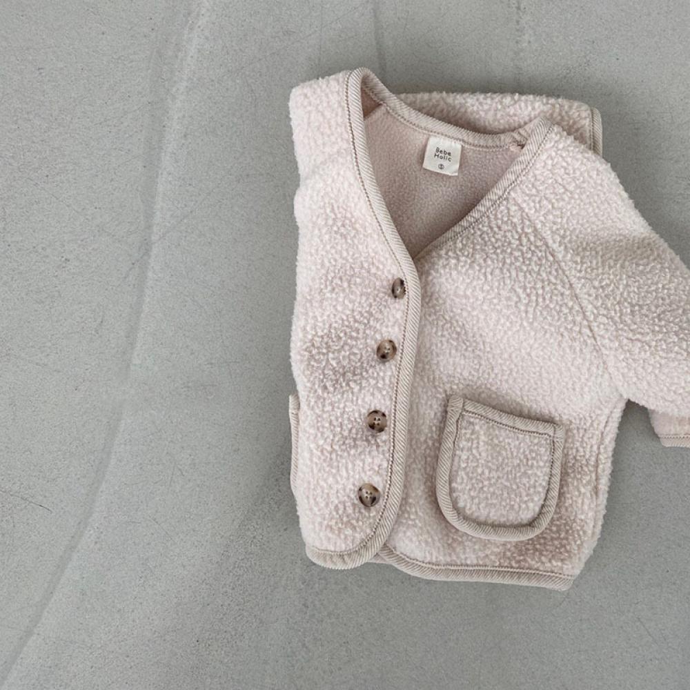 Autumn and Winter Baby Boys and Girls Warm Cardigan Outside Baby Fleece Jacket Wholesale Baby Clothes