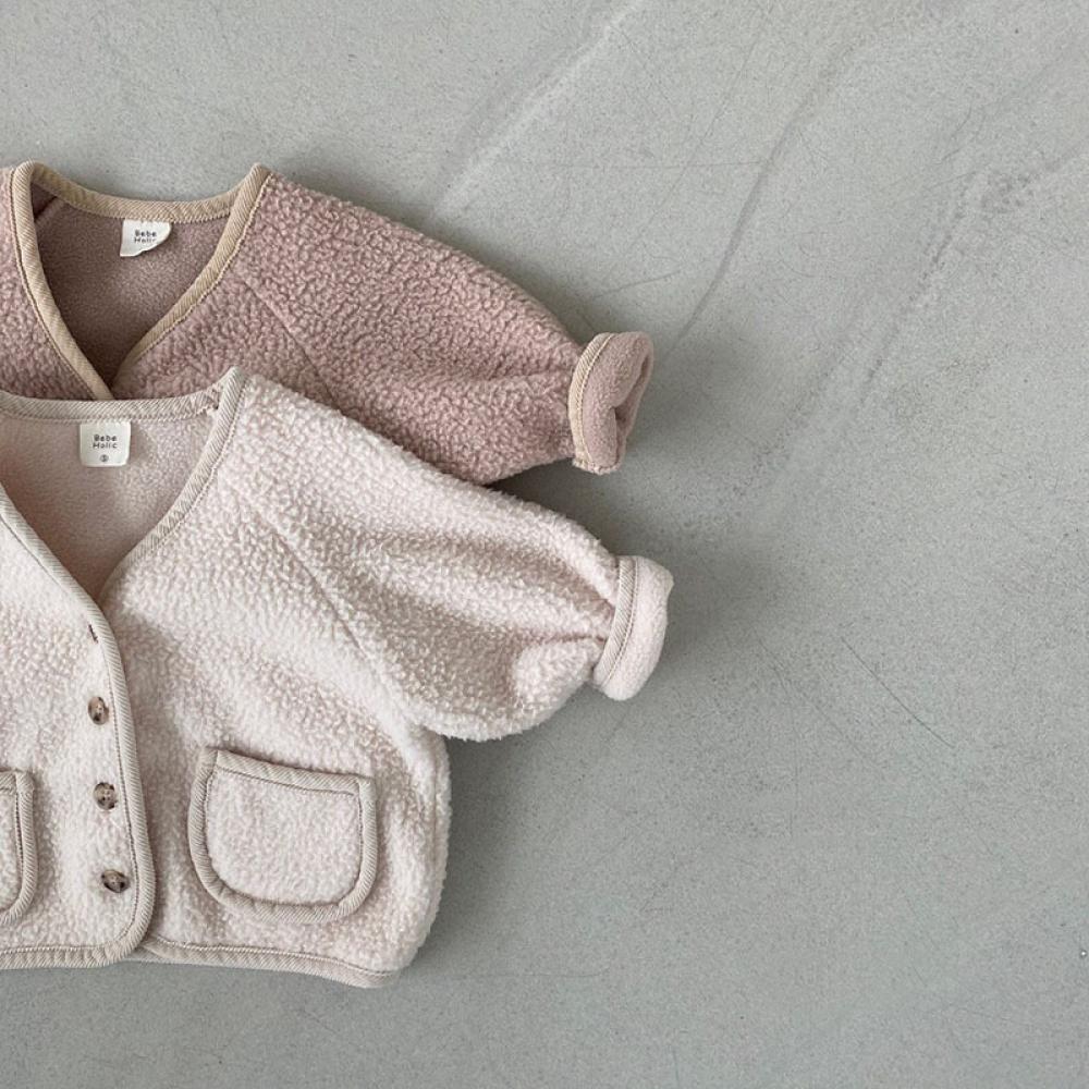 Autumn and Winter Baby Boys and Girls Warm Cardigan Outside Baby Fleece Jacket Wholesale Baby Clothes