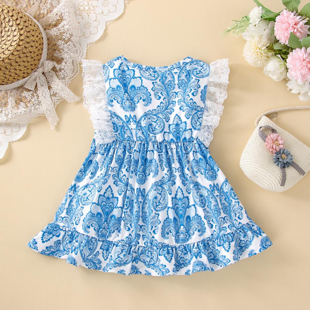 Baby Girl Summer Floral Lace Dress Baby Clothing In Bulk