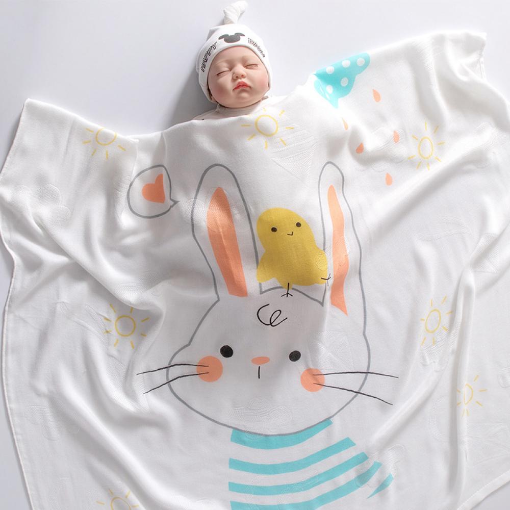 Baby Summer Double Gauze Bamboo Fiber 110*110CM Wholesale Baby Blanket