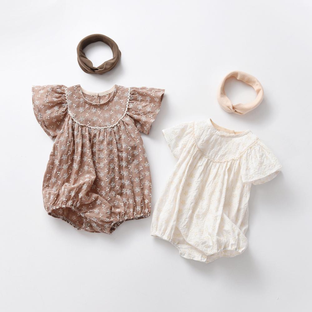 Newborn Baby Girls Romper Summer Lace Printed Sweet Jumpsuit Buy Baby Clothes Wholesale