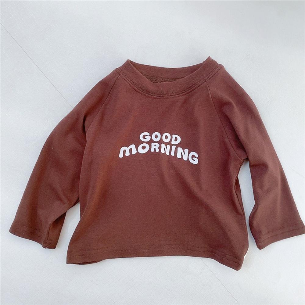 Children's Alphabet T-shirt Spring And Autumn Sweater Cotton Top Baby Clothes Wholesale